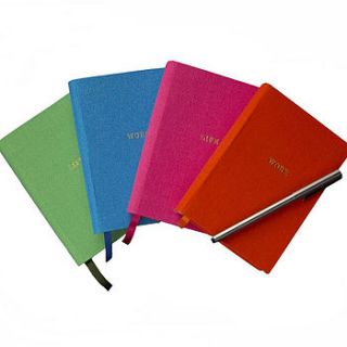 personalised 'life' and 'work' notebooks by sloane stationery