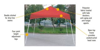 ShelterLogic Sport Series Pop-Up Canopy — 8ft. x 8ft., Open Top, Slant Leg  Pop Up Canopies