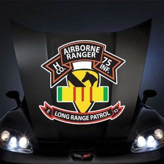 US Army Vietnam H Co 75th Ranger 1st Cav Vn Ribbon SSI 20" Huge Decal Sticker Automotive