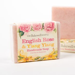 english rose ylang ylang balancing soap by the bakewell soap company