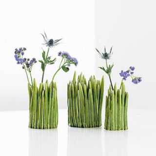 flower vase   grass design by claydies by caroline mcgrath