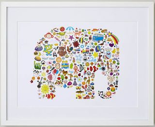 'i spy a… elephant' print by hello geronimo