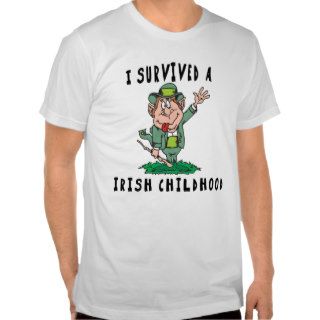 Funny Irish   I Survived A Irish Childhood T shirt