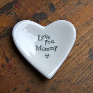 ' love you mummy ' heart dish by home & glory