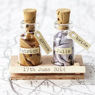 our story message in a bottle gift set by little white dog