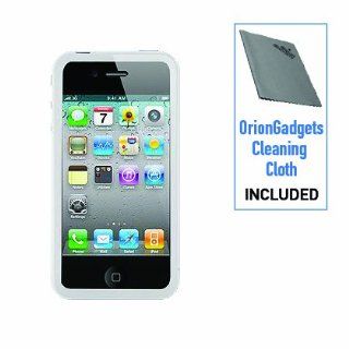Silicone Skin Case for Apple iPhone 4 (Clear) (Includes OrionGadgets Cleaning Cloth) Cell Phones & Accessories