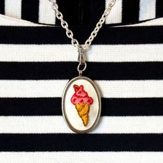 ice cream sundae necklace by adventures and tea parties