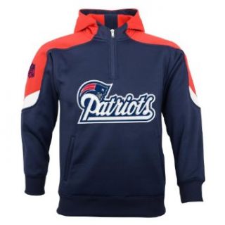 NFL New England Patriots 8 20 Boys Kick Off Performance Fleece Hood (Blue, Small)  Sports Fan Sweatshirts  Clothing
