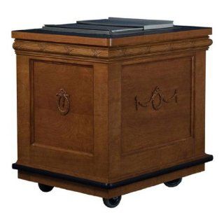Canby Regal Ice Caddy, 35 inch W x 28 1/4 inch D x 36 1/2 inch H, Traditional Mahogany Wood Stain, Crown Trim Kitchen & Dining