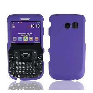 For Straight Talk Samsung R375C Accessory   Purple Hard Case Proctor Cover + Free Lf Stylus Pen Cell Phones & Accessories