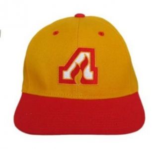 Atlanta Flames Retro NHL Snapback Hat Cap   Yellow / Red  Baseball Caps  Clothing