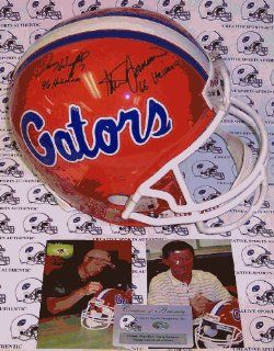 Danny Wuerffel / Steve Spurrier   Full Size Riddell Football Helmet w/Heisman   Florida Gators  Sports Related Collectibles  Sports & Outdoors