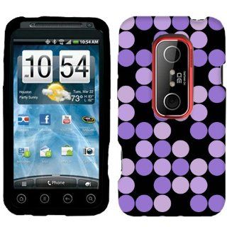 HTC EVO 3D Fashion Lavender Dots Phone Case Cover Cell Phones & Accessories