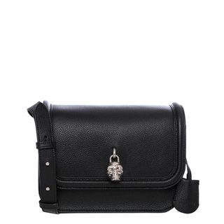 Alexander McQueen Black Leather Skull Padlock Shoulder Bag Alexander McQueen Designer Handbags
