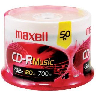 MAXELL 625156   CDR80MU50PK MUSIC CD RS (50 CT SPINDLE) Electronics
