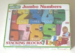 Sesame Street Jumbo Numbers Stacking Blocks Toys & Games