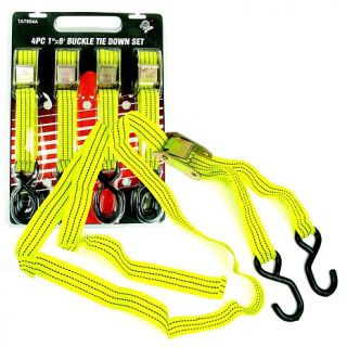 Heavy Duty Buckled Tie Down Straps, 1in x 6ft   Set of 4