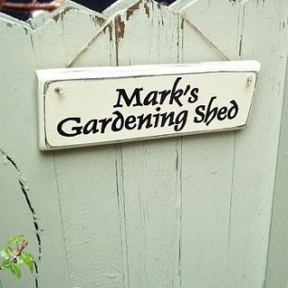 personalised wooden sign by potting shed designs