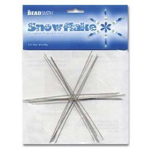 Metal Wire Snowflake Forms   Fun Craft Beading Project 6 Inches