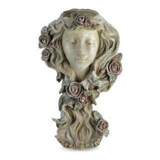 Rose Angel Lady Face Home Indoor Outdoor Christmas Seasonal Decorative Wall Planter Plaque Gift  Hanging Plant Stand Indoor  Patio, Lawn & Garden