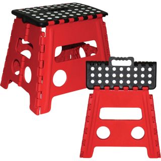 Grip Folding Plastic Step Stool — 250-Lb. Capacity, 12in.H, Model# 54090  Ladders   Stepstools