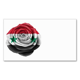 Syrian Rose Flag Business Card Template