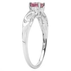 Malaika Sterling Silver Oval cut Pink Amethyst Ring Malaika Gemstone Rings