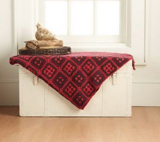 Liz Claiborne New York Afghan Crochet Handmade 50x60 Throw —