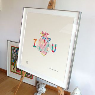 personalised i heart you print by brough and ready