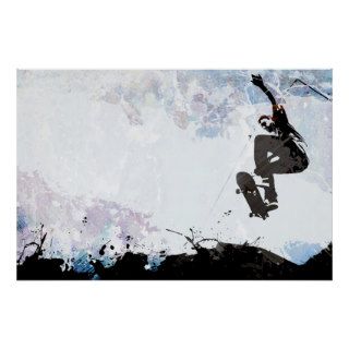 Skateboarding Grunge Layout Print