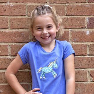 unicorn fabric and stitch top by delly doodles