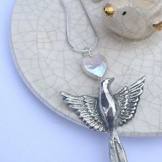 'come fly with me' silver bird necklace by xuella arnold jewellery