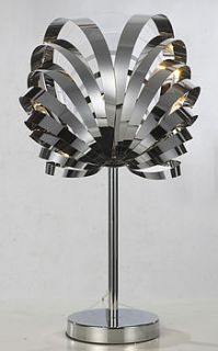 chrome spiral table lamp by made with love designs ltd