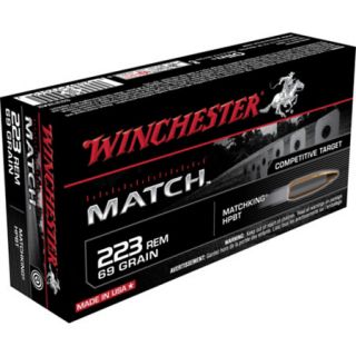 Winchester Supreme Match Rifle Ammo .223 Rem 69 Gr. HPBT 738451
