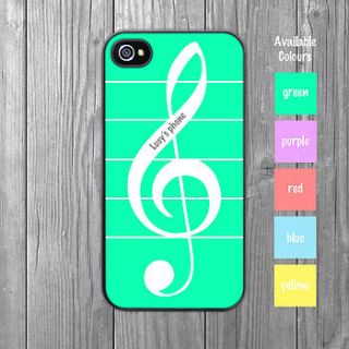 musical treble clef iphone case personalised by crank