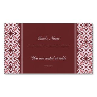 Simply Dazzling Damask Wedding Place Card Business Card