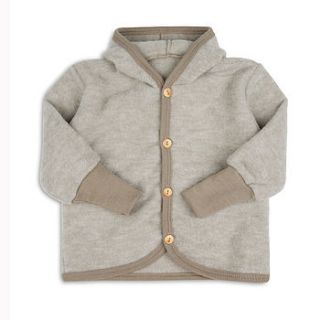 organic merino wool fleece coat by lana bambini