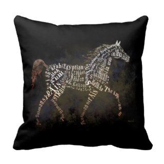 History of the Arabian Horse Throw Pillow