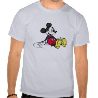 Mickey Mouse Sitting Sketch Shirts