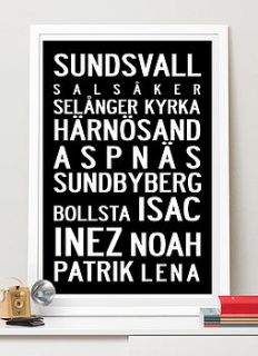 personalised bus roll print by i love design
