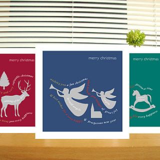 personalised pack of five christmas cards by designed