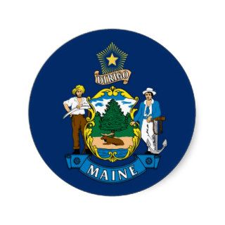 Maine State Flag Stickers