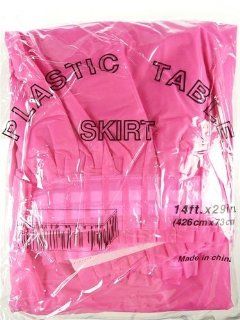 Plastic Table Skirt 14" x 29" Heavy Duty Adhesive (Fuchsia) Health & Personal Care