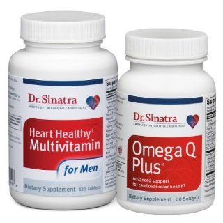 Dr. Sinatra's Omega Q Plus & Heart Healthy Multivitamin for Men (30 day Supply) Health & Personal Care