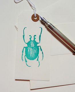 beetle gift tags by warbeck & cox