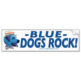Blue Dog Rocks Bumper Sticker