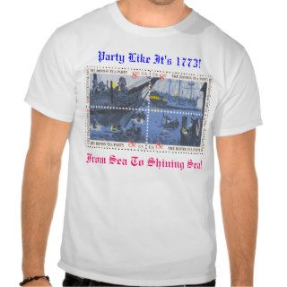 Authentic commemorative tea party stamp tee shirt