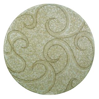 Outdoor Waves 24 inch Round Mosaic Table Top Dining Tables