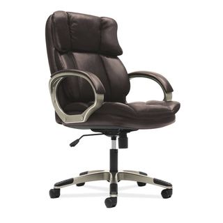 basyx by HON Brown Managerial Mid Back Chair with Loop Arms basyx by HON Task Chairs