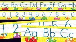 Scholastic Teacher's Friend Monsters Alphabet and Numbers 0 30 Bulletin Board, Multiple Colors (TF8424)  Themed Classroom Displays And Decoration 